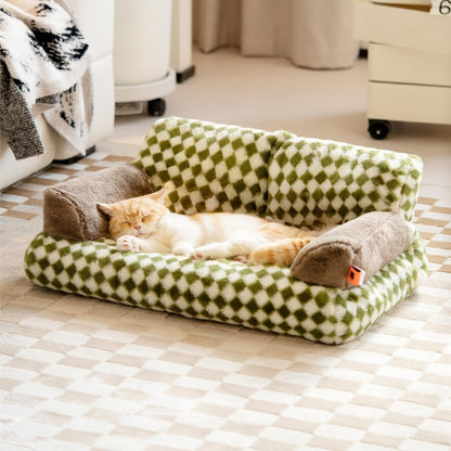 Fluffy Cat Couch  Washable Pet Couch Bed For Cats And Small Dogs Up To Non-Slip Dog Beds