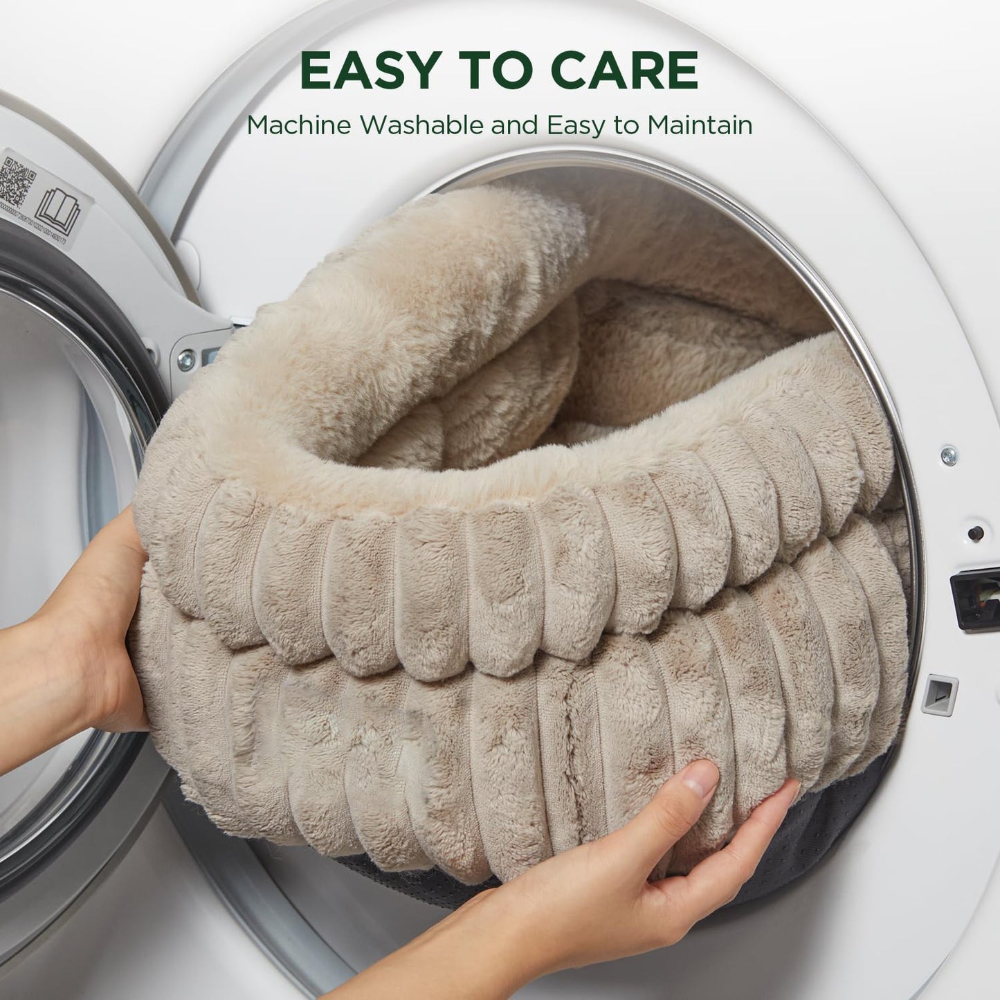 Cat Bed Kitten Bed Washable Round Cat Beds For Indoor Cats Super Soft Plush Faux Fur Pet Bed For Puppy And Kitten With Anti-Slip Bottom