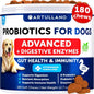 Probiotics For Dogs Support Gut Health Itchy Skin Allergies Immunity Yeast Balance Dog Probiotics And Digestive Enzymes With Prebiotics Reduce Diarrhea Gas 180 Probiotic Chews For Dogs