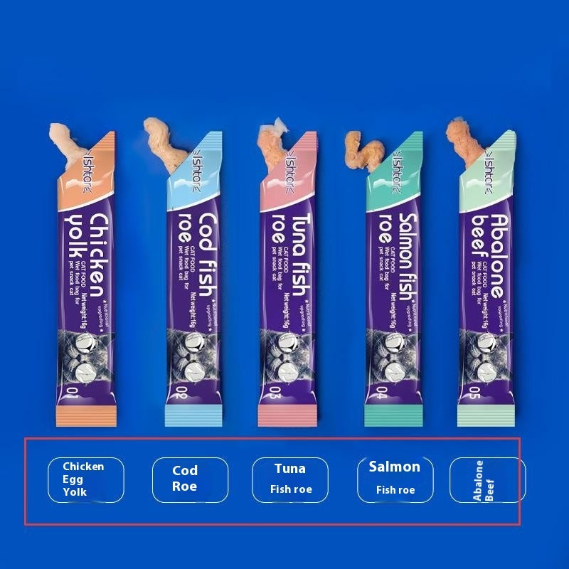 Cat Strip Kittens Nutrition Fat Hair Chin Wet Food Package Pet Cat Snacks